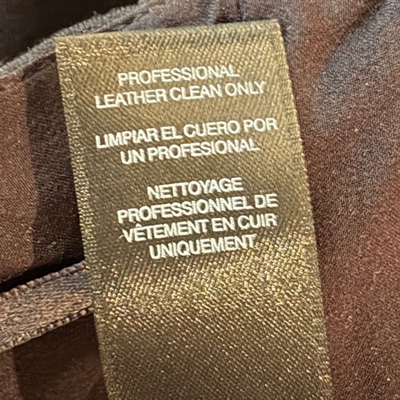 White House Black Market Black Genuine Leather Mini Pencil Skirt w/ Stud Accents - Picture 12 of 13